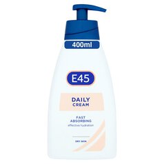 E45 Daily Moisturiser Cream for dry skin Pump 400ml