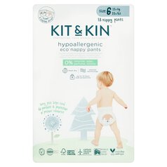 Kit & Kin Eco Nappy Pants, Size 6 (15+kg) 18 per pack