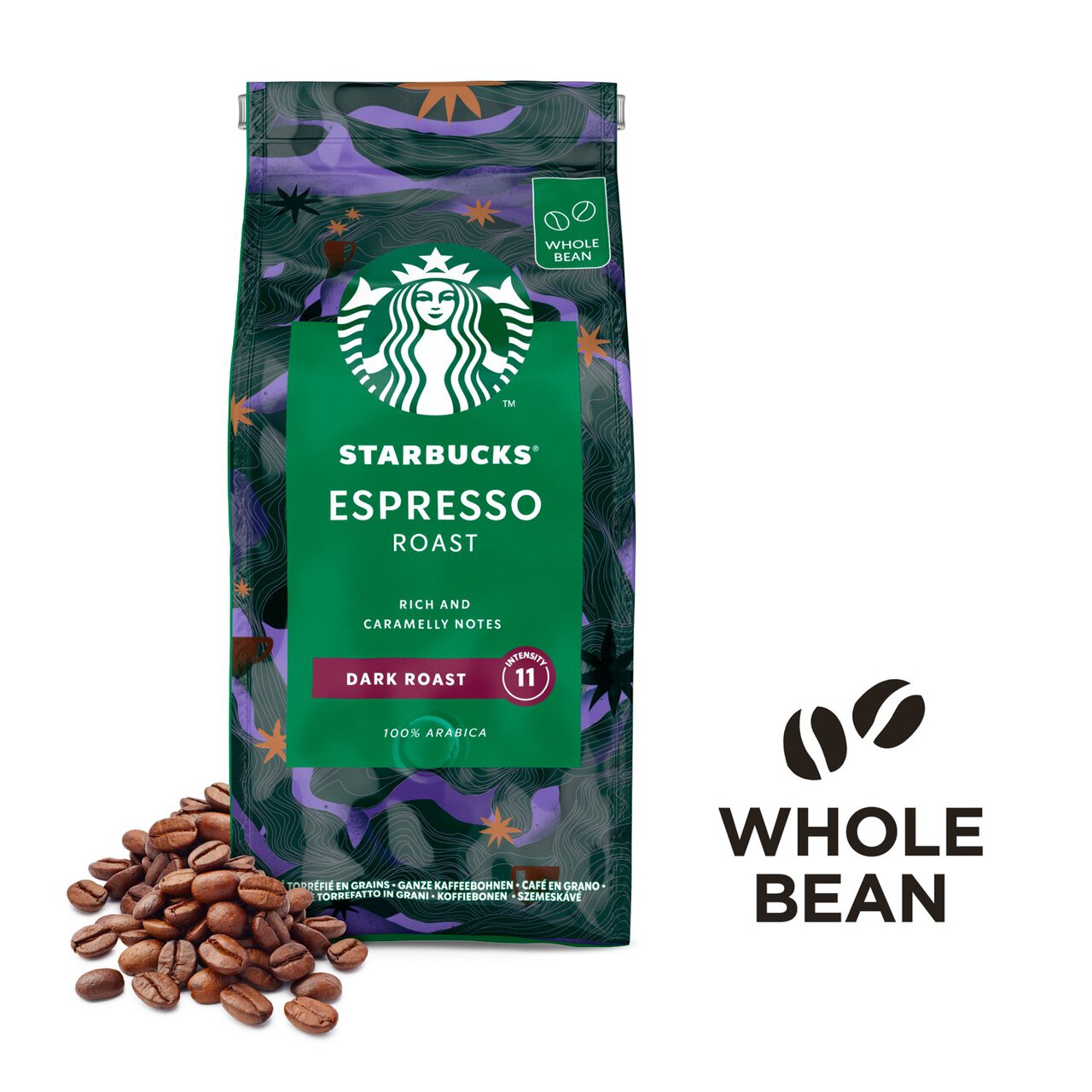 STARBUCKS Espresso Roast, Dark Roast Coffee Beans 200g