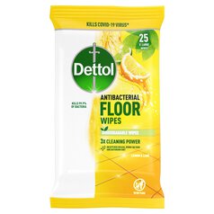 Dettol Antibacterial Biodegradable Citrus Floor Cleaning Wipes 25 per pack
