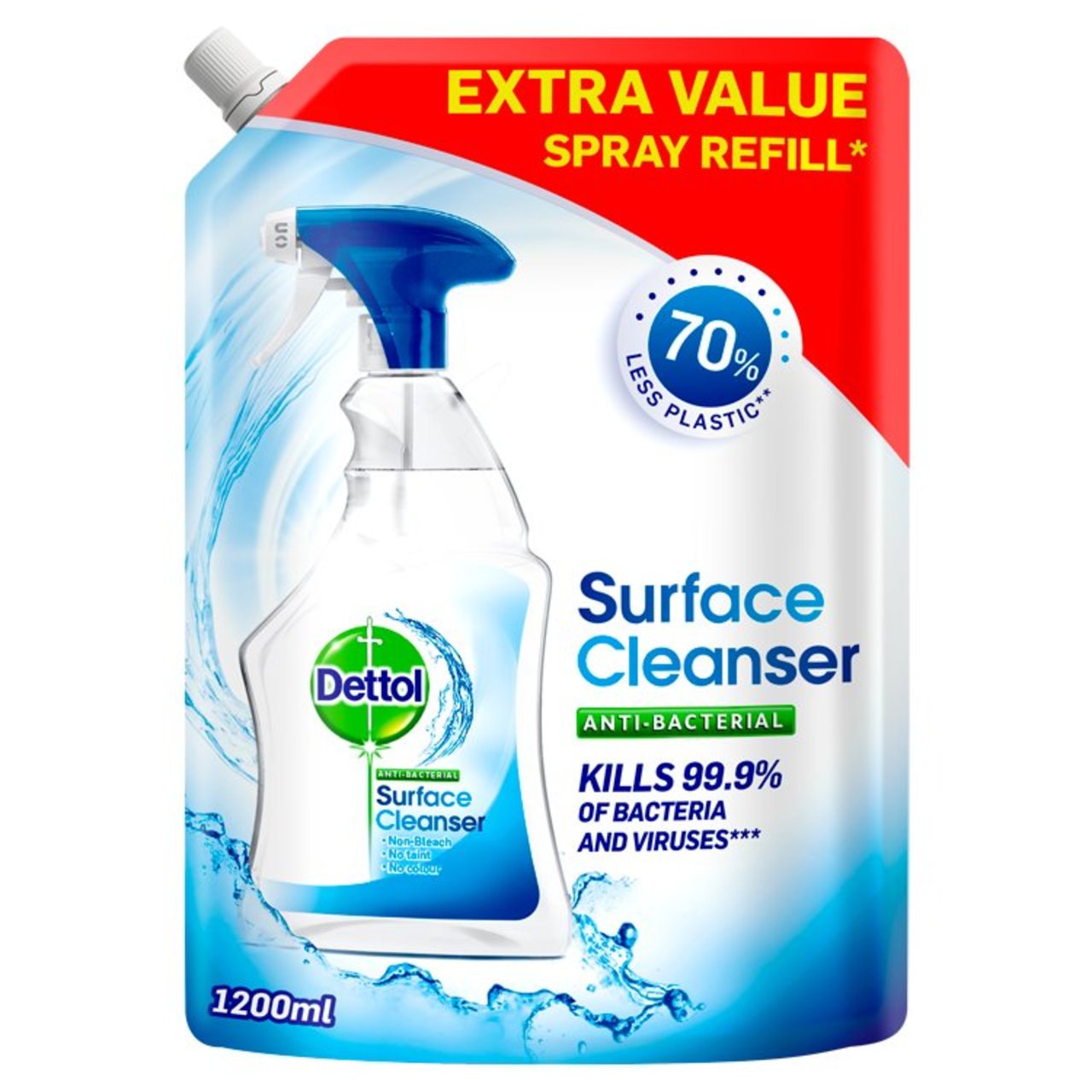 Dettol Antibacterial Disinfectant Surface Cleaning Spray Refill 1.2l