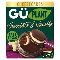 Gu Plant Chocolate & Vanilla Cheesecake Dessert 2 x 82g