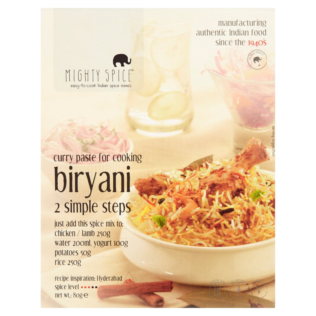 Mighty Spice Biryani Spice Kit Blend 80g