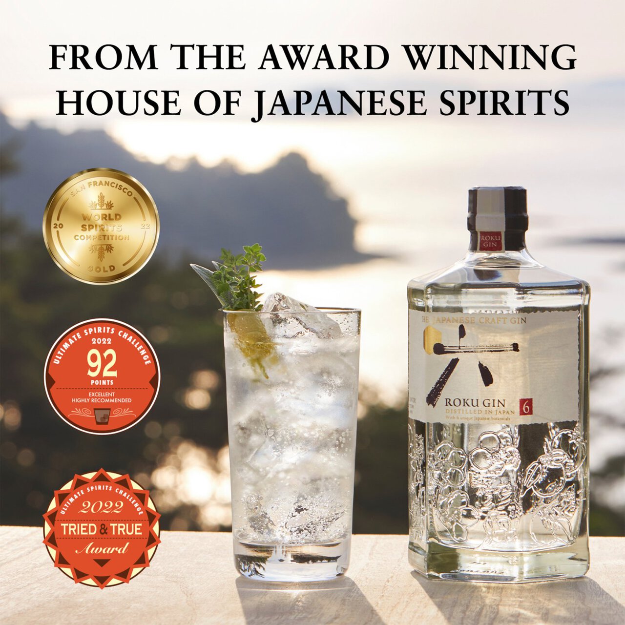 Roku Suntory Japanese Craft Gin 70cl | Zoom