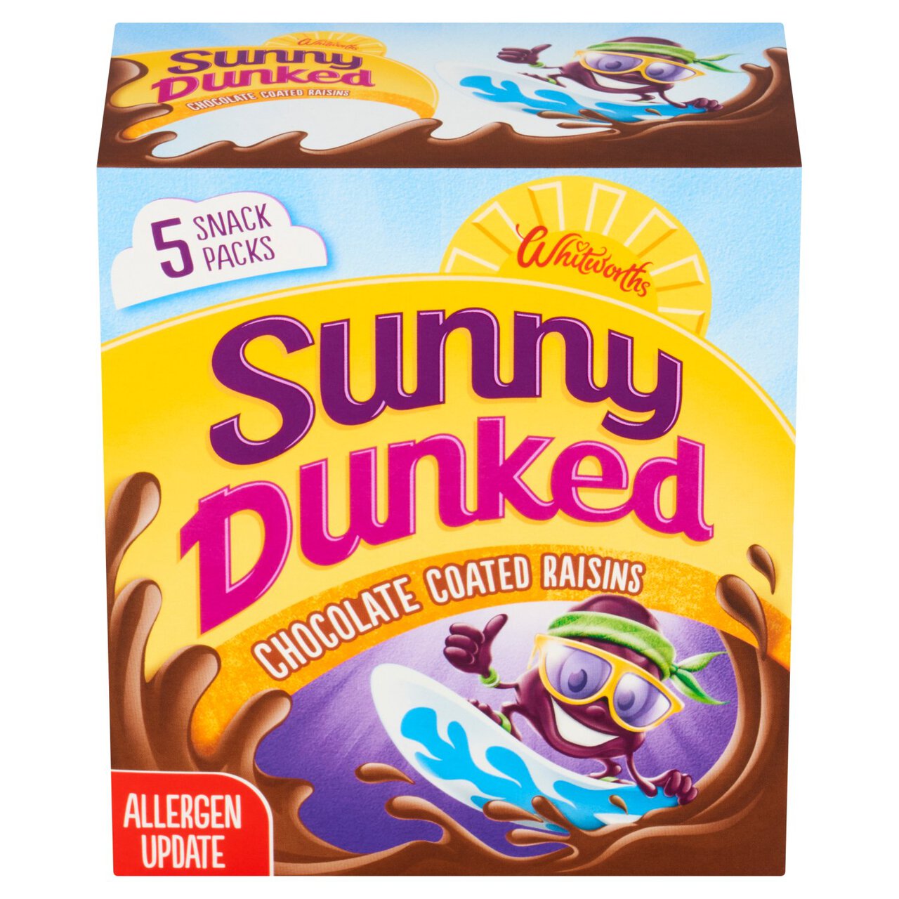 Sunny Chocolate Coated Raisins Kids Snack Pack 5 x 25g