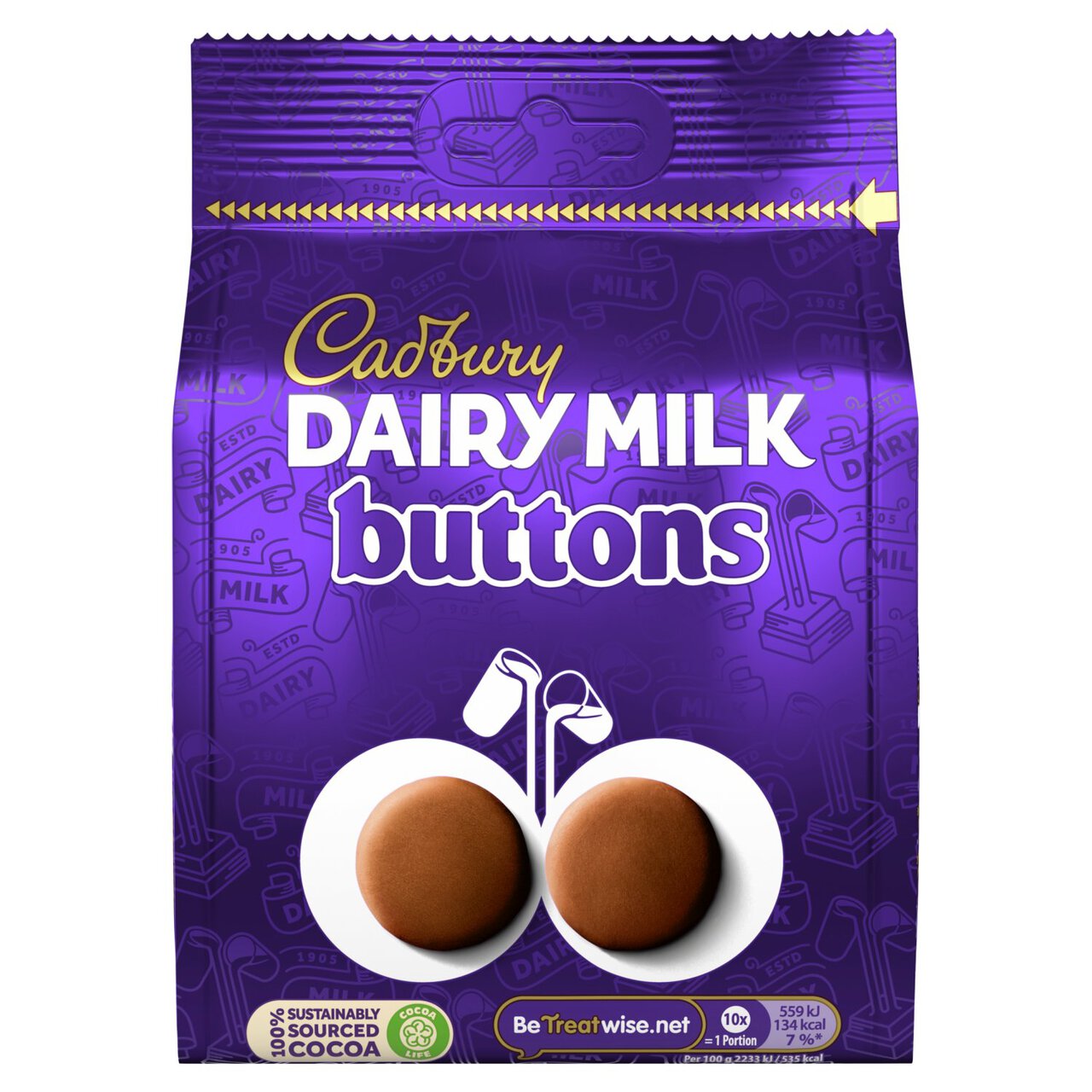 Cadbury Dairy Milk Giant Chocolate Buttons Bag 119g