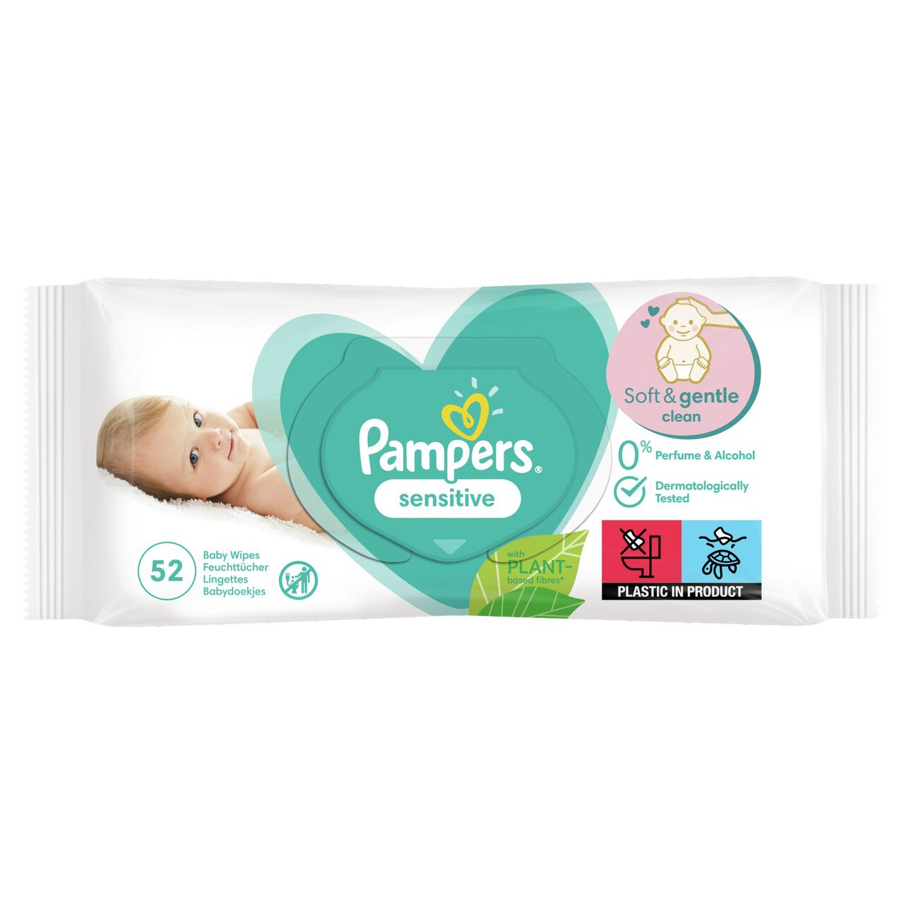 Pampers Sensitive Baby Wipes x 52 52 per pack