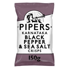 Pipers Karnataka Black Pepper & Sea Salt Crisps 150g