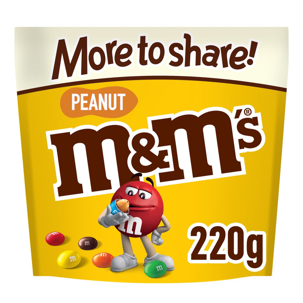 M&M's Crunchy Peanut & Milk Chocolate Halloween Sharing Pouch Bag 220g