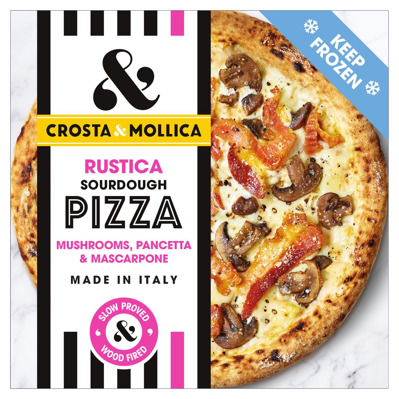 Crosta & Mollica Rustica Pizza with Pancetta & Mushrooms 442g