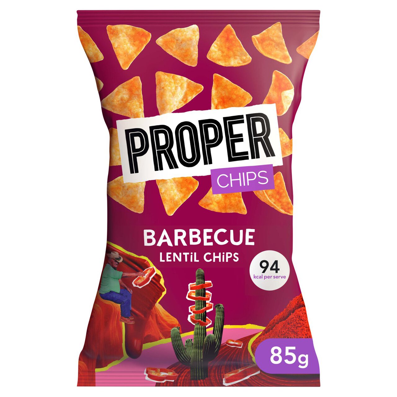 Properchips Barbecue Lentil Chips 85g
