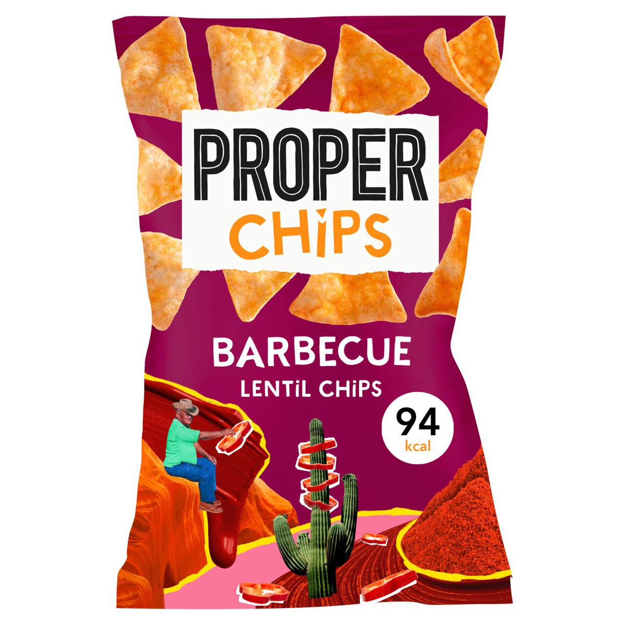 Properchips Barbecue Lentil Tortilla chip 20g