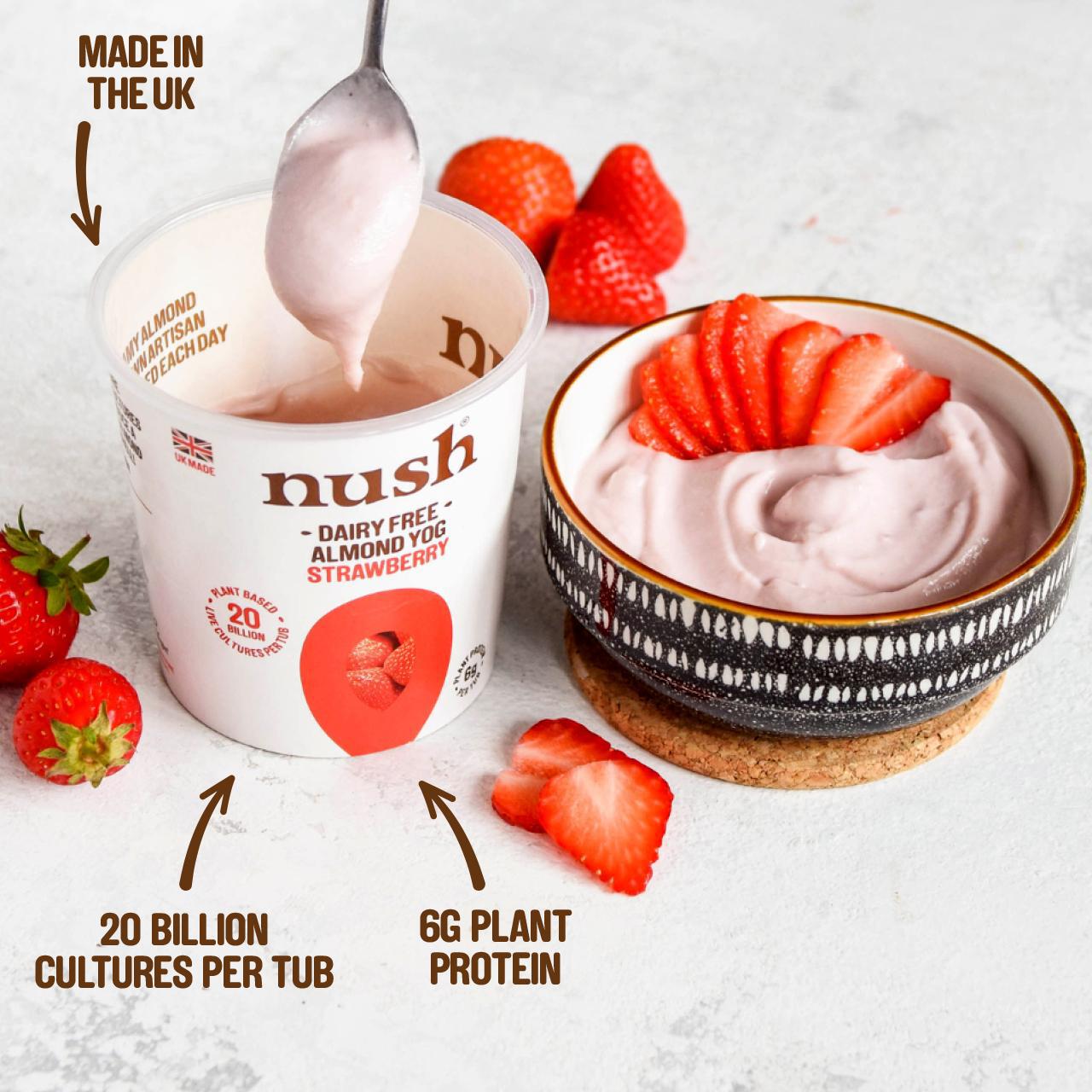 Nush Strawberry Almond Yoghurt 350g