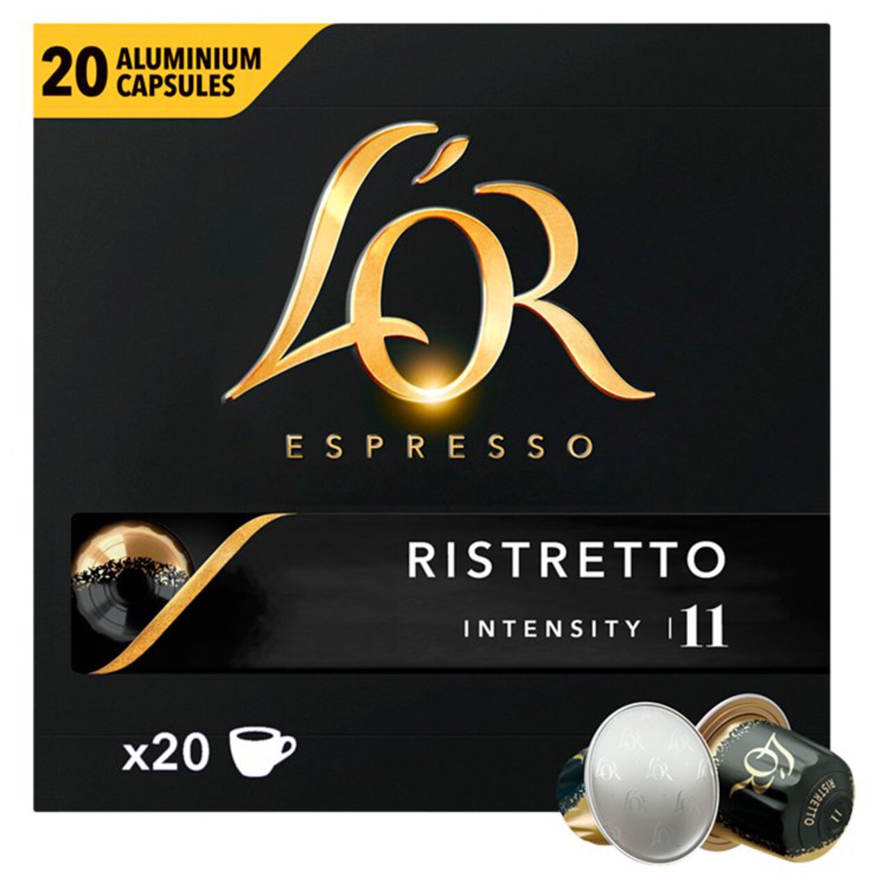 L'OR Ristretto Coffee Pods x20 Intensity 11 20 per pack