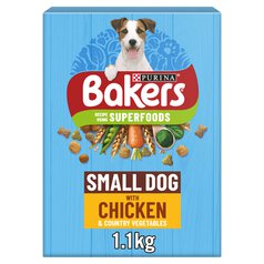 Bakers Small Dry Dog Food Chicken & Veg 1.1kg