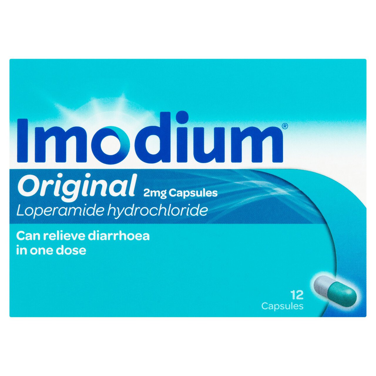 Imodium Original Capsules for Diarrhoea Relief 12 per pack