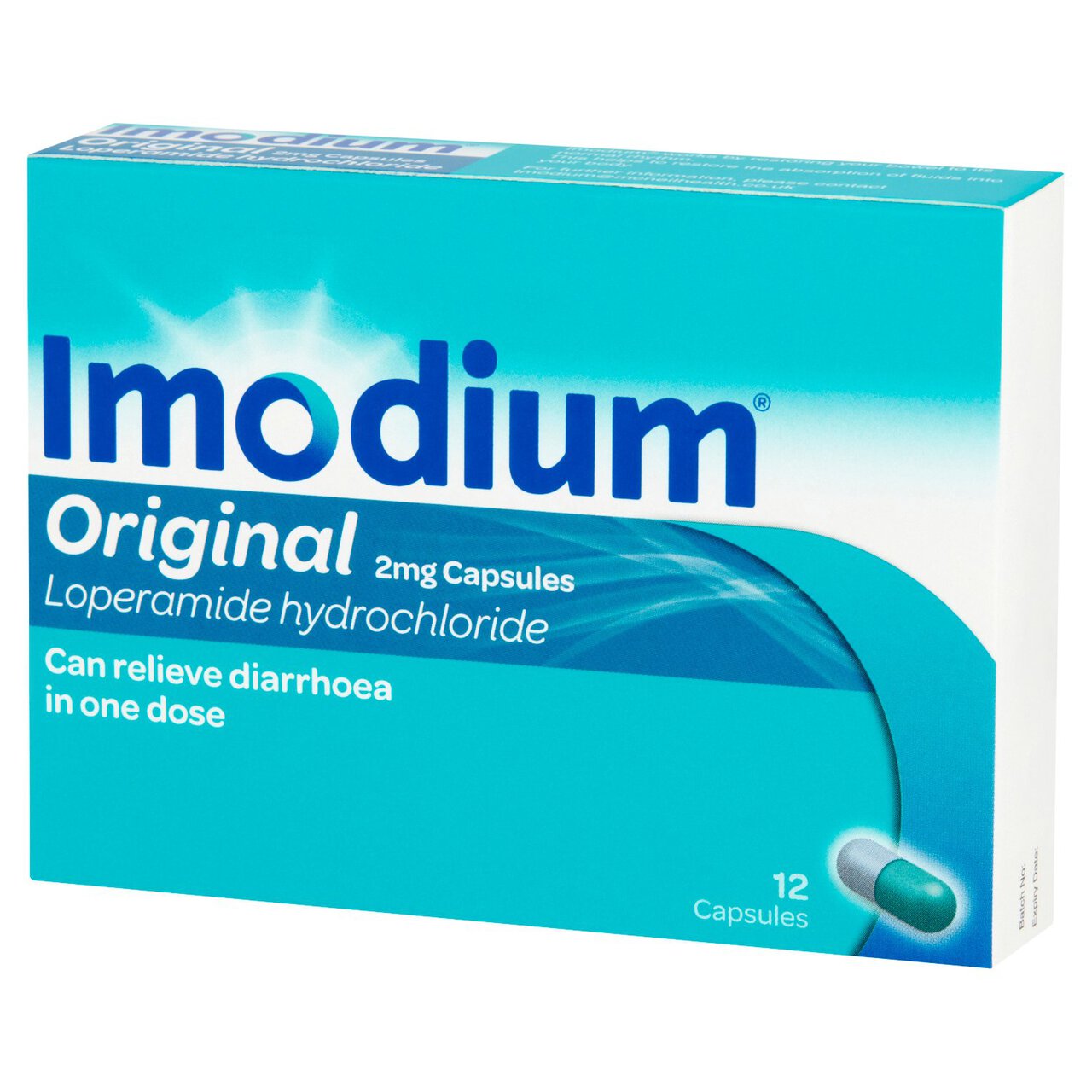 Imodium Original Capsules for Diarrhoea Relief 12 per pack