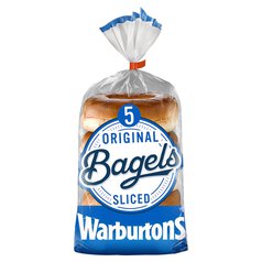 Warburtons Plain Bagels 5 per pack