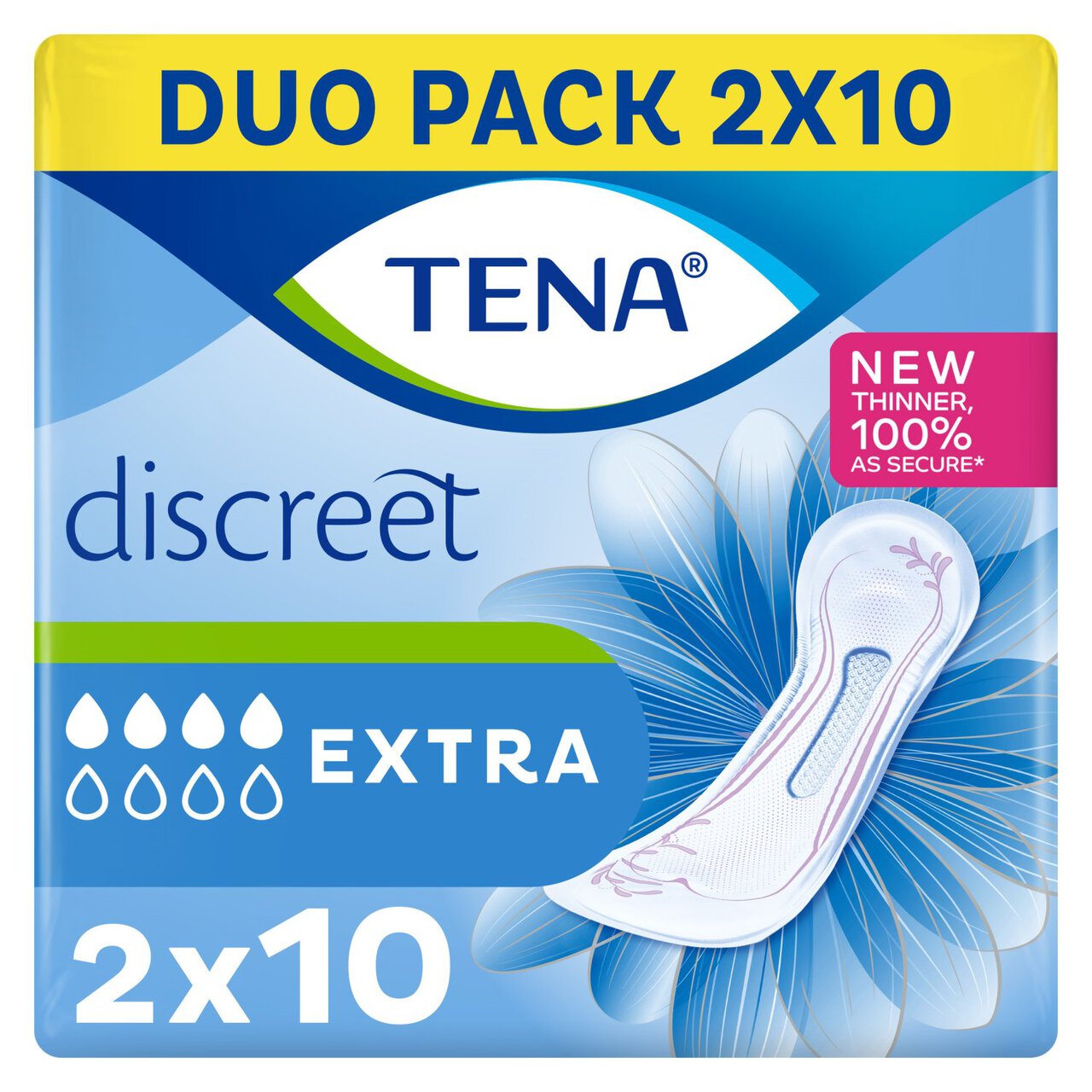 TENA Lady Discreet Extra incontinence Pads 2 x 10 per pack