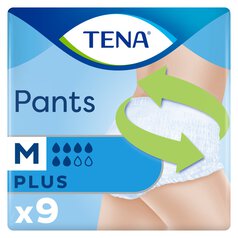 TENA Unisex Incontinence Pants Plus Medium Size 9 per pack