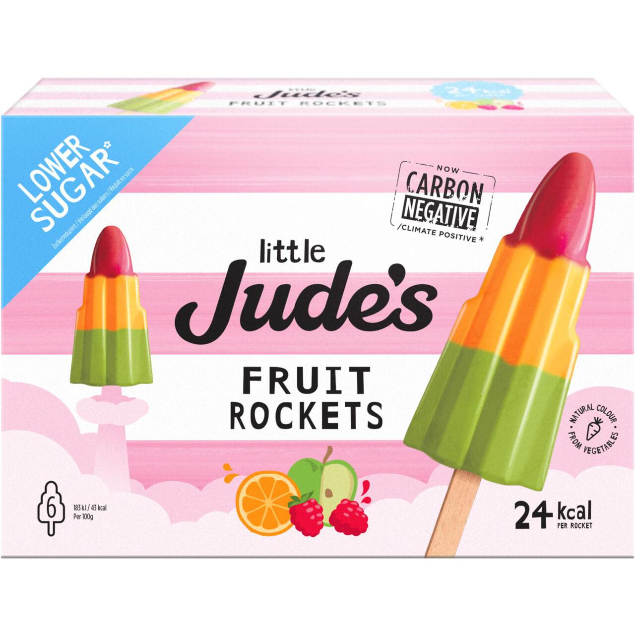 Little Jude's Fruit Rocket Lollies 6 x 55ml