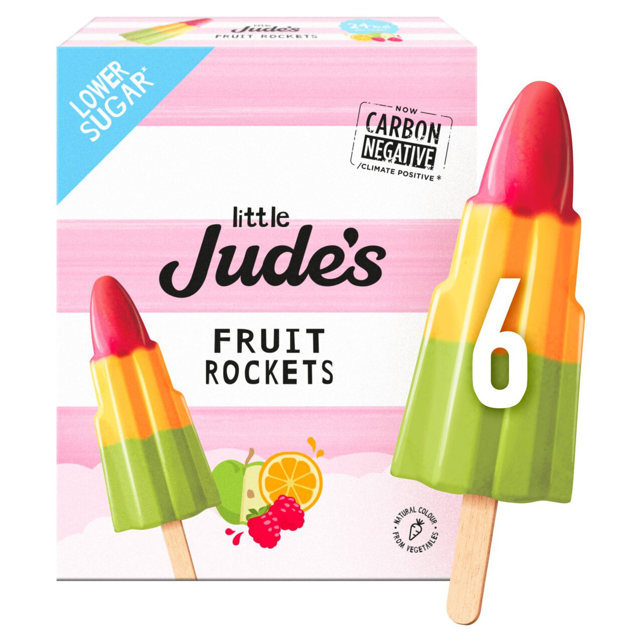 Little Jude's Fruit Rocket Lollies 6 x 55ml