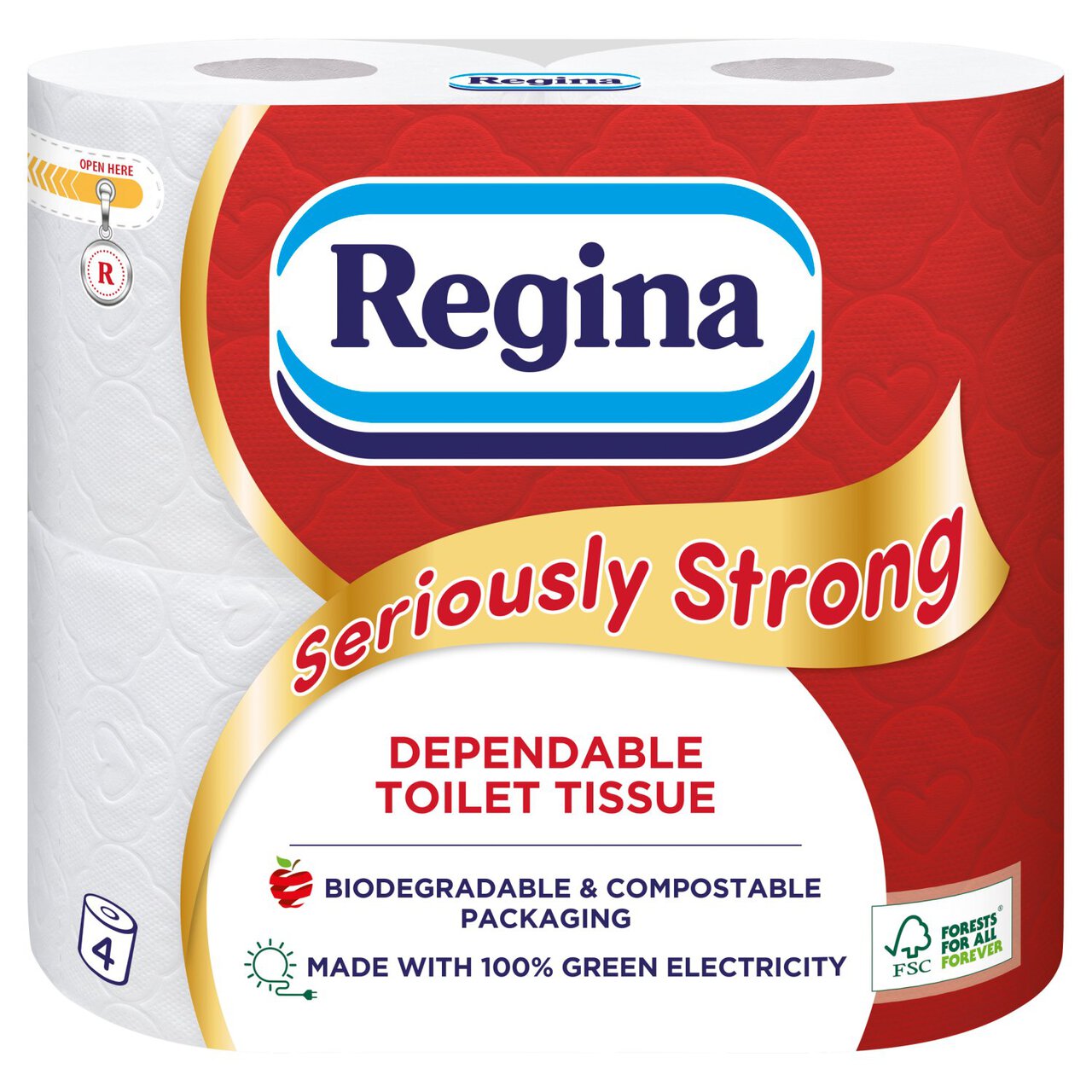 Regina Seriously Strong Toilet Tissue - 4 Rolls 4 per pack