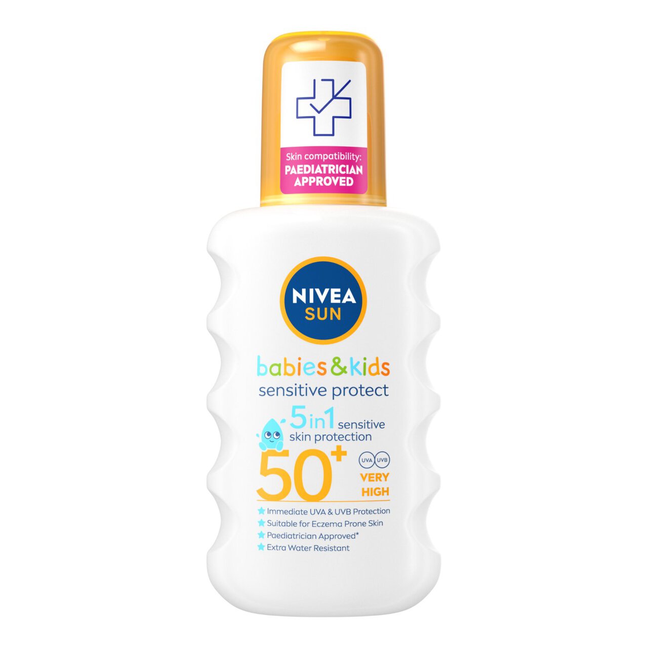 NIVEA SUN Kids Sensitive SPF50+ Sun Cream Spray 200ml