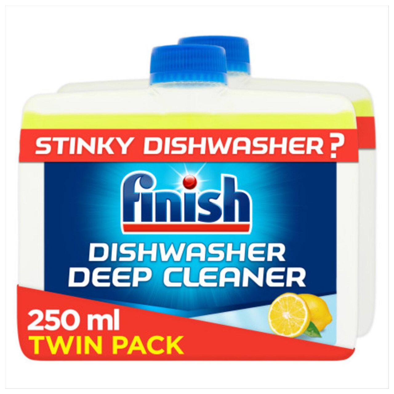 Finish Dishwasher Machine Cleaner Lemon Scent 2 x 250ml