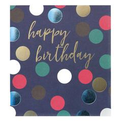 Caroline Gardner Blue Spot Happy Birthday Card
