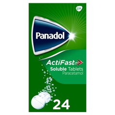 Panadol Actifast 427mg Soluble Paracetamol Pain Relief Tablets 24 per pack