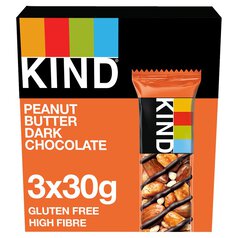 KIND Peanut Butter Dark Chocolate Snack Bars Multipack 3 x 30g 3 x 30g