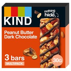 KIND Peanut Butter Dark Chocolate Snack Bars Multipack 3 x 30g