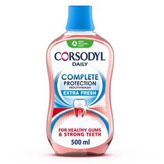 Corsodyl Complete Protection Gum Care Mouthwash Extra Fresh 500ml