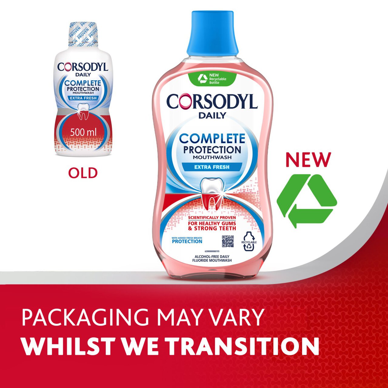 Corsodyl Gum Mouthwash Complete Protection Extra Fresh 500ml 500ml