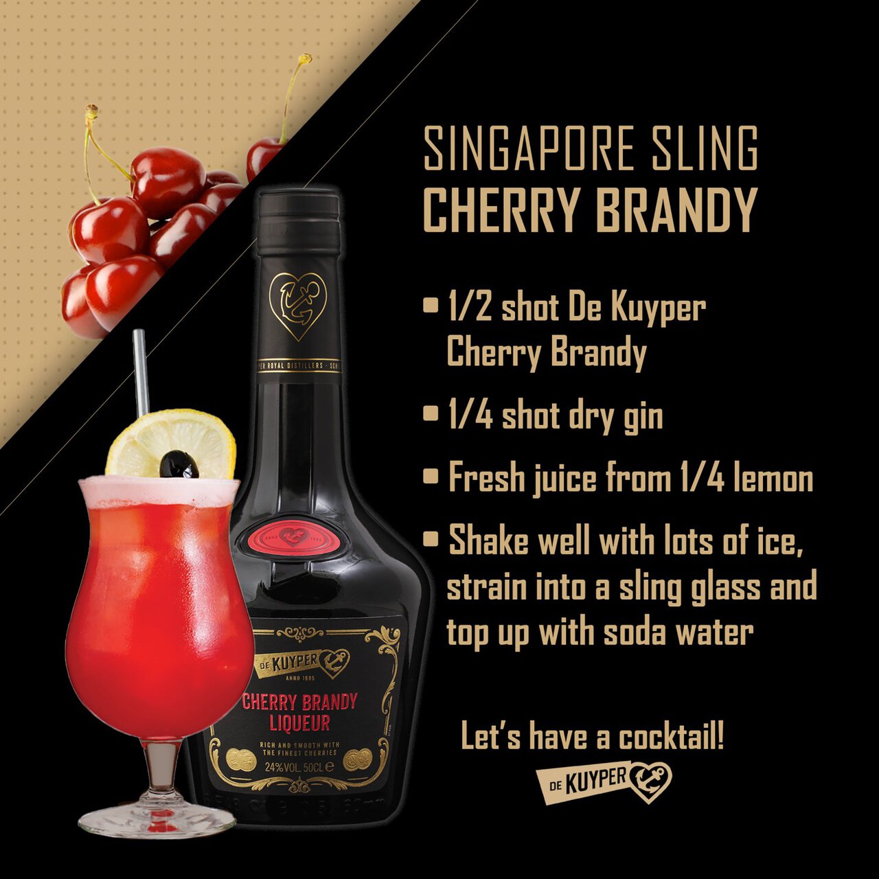 De Kuyper Cherry Brandy Liqueur 50cl