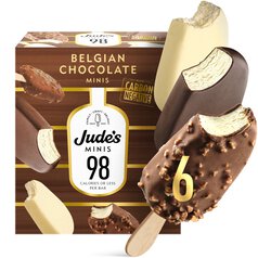 Jude's Mini Chocolate, Almond & White Lower Calorie Ice Cream 6 x 50ml