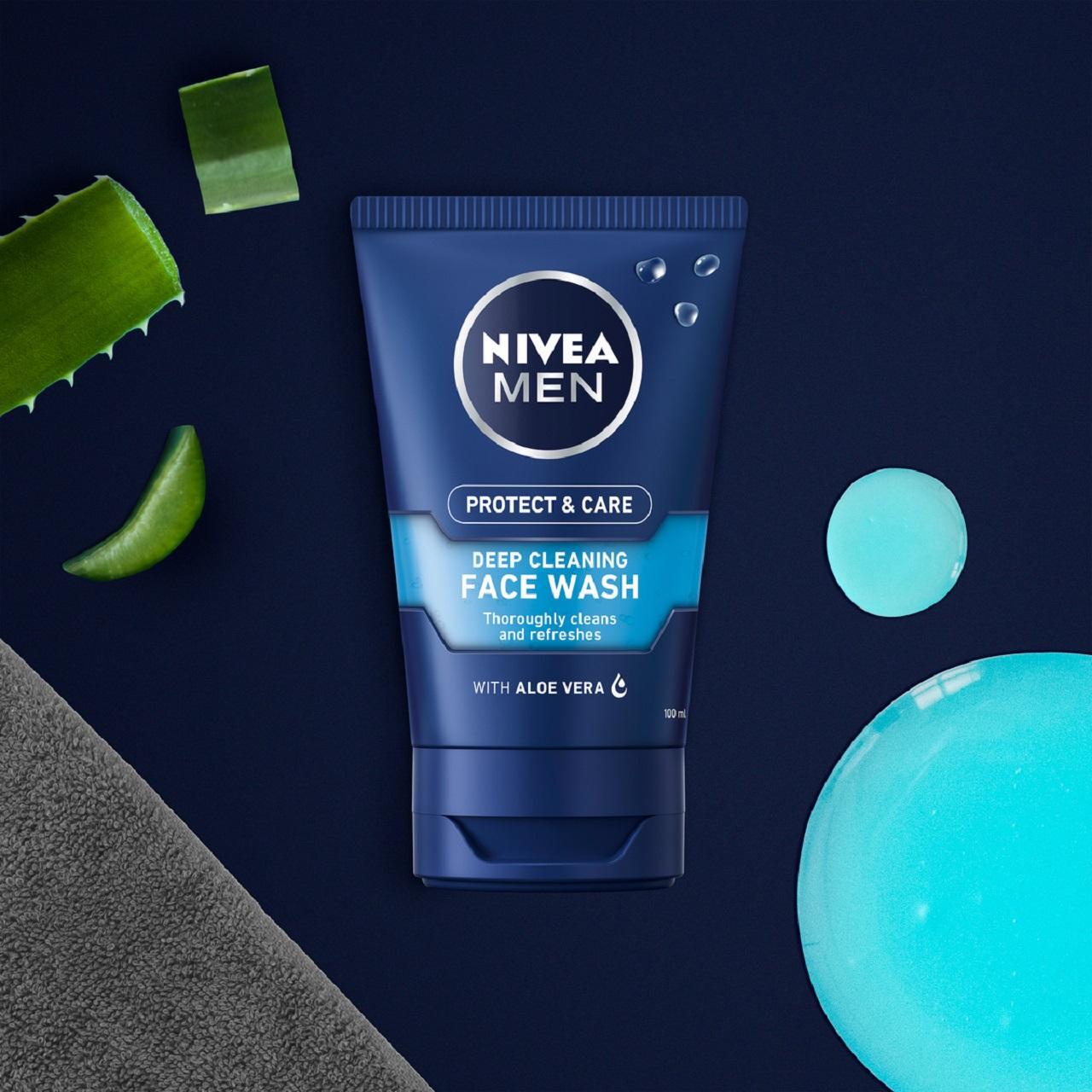 NIVEA MEN Protect & Care Deep Cleaning Face Wash 100ml