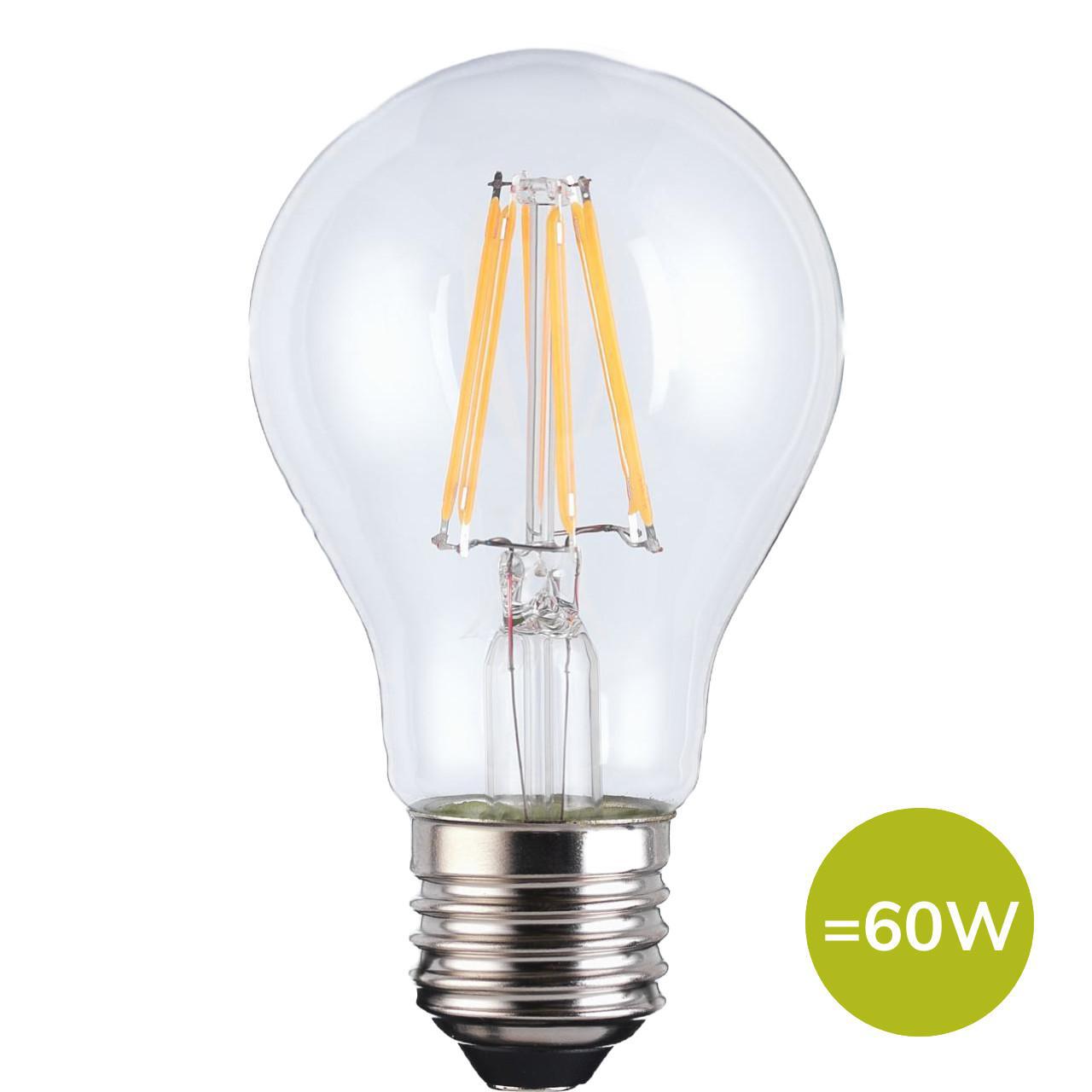 TCP Light Bulb Filament Classic Screw 6.5w - 60w Warm white 3 per pack
