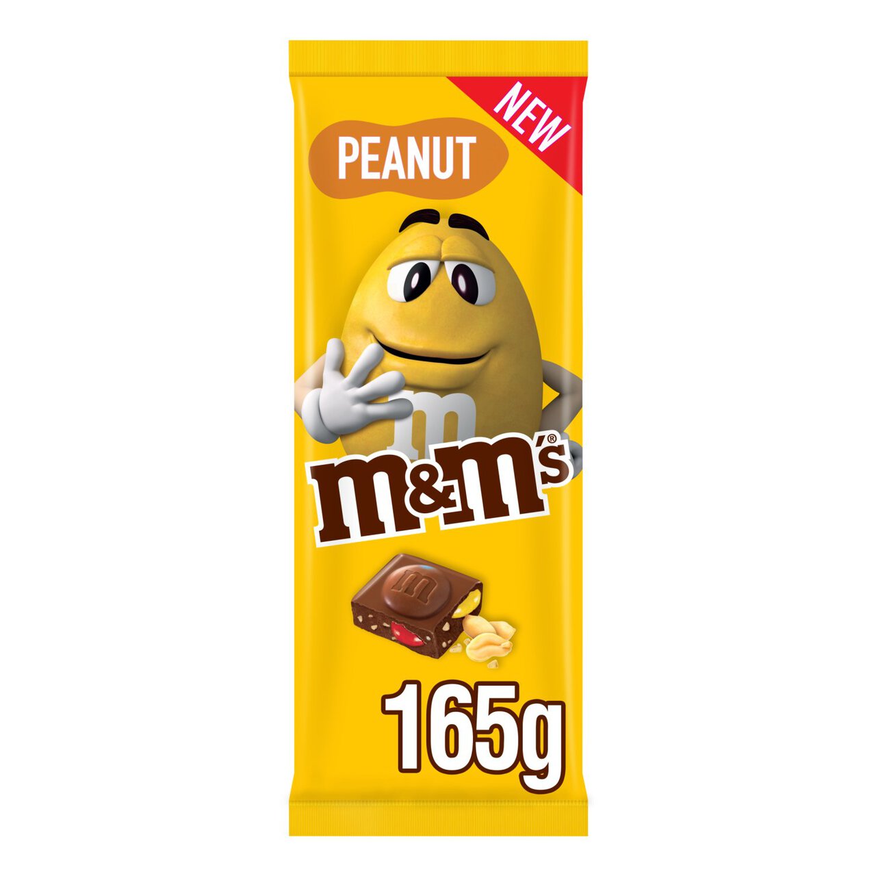M&M's Crunchy Peanut & Milk Chocolate Block Sharing Bar 165g 165g