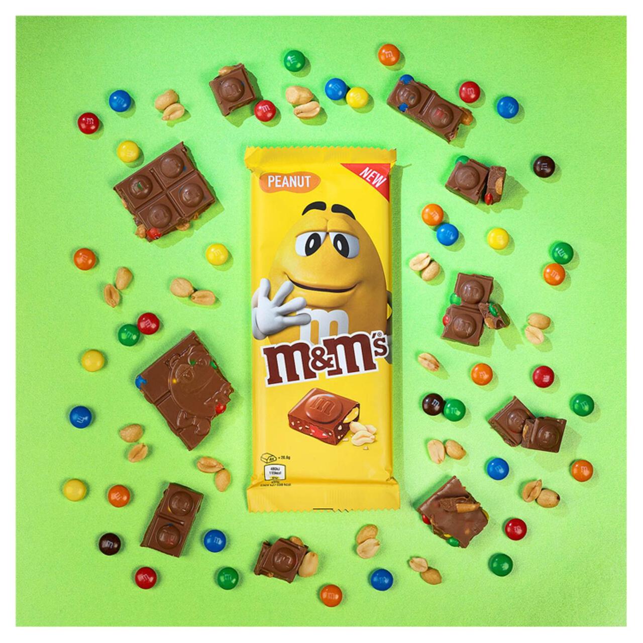 M&M's Crunchy Peanut & Milk Chocolate Block Sharing Bar 165g 165g