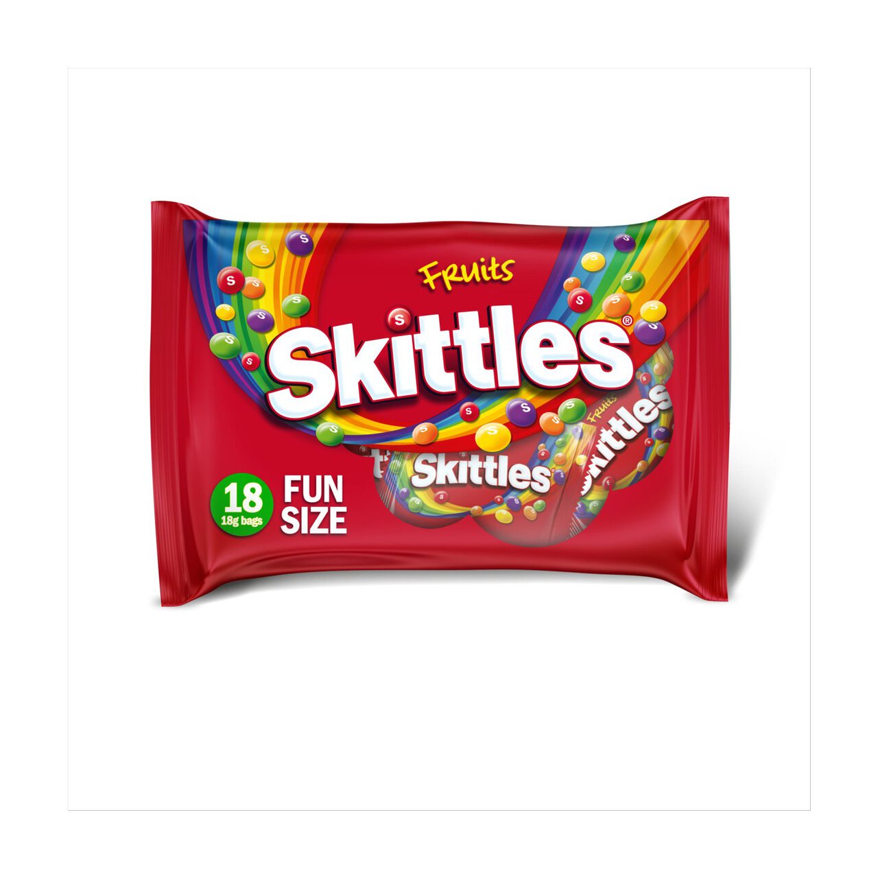 Skittles Vegan Chewy Sweets Fruit Flavoured Funsize Bags Multipack 18x18g 324g