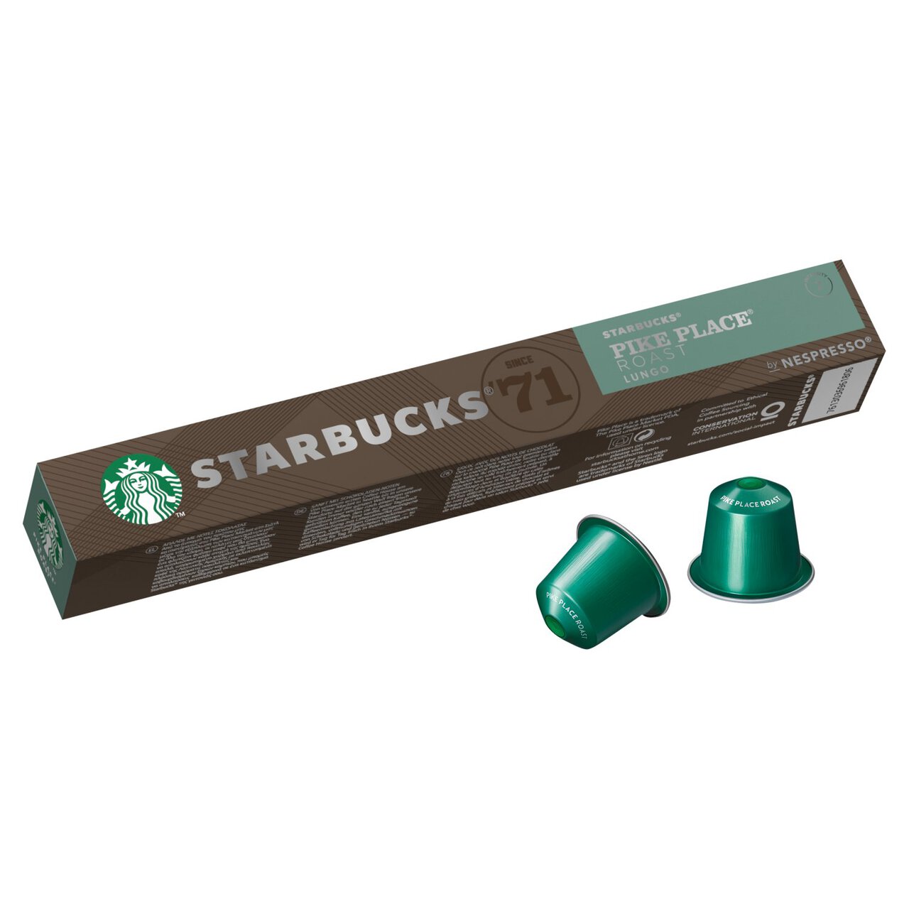 STARBUCKS by NESPRESSO Pike Place Lungo Coffee Pods 10 per pack