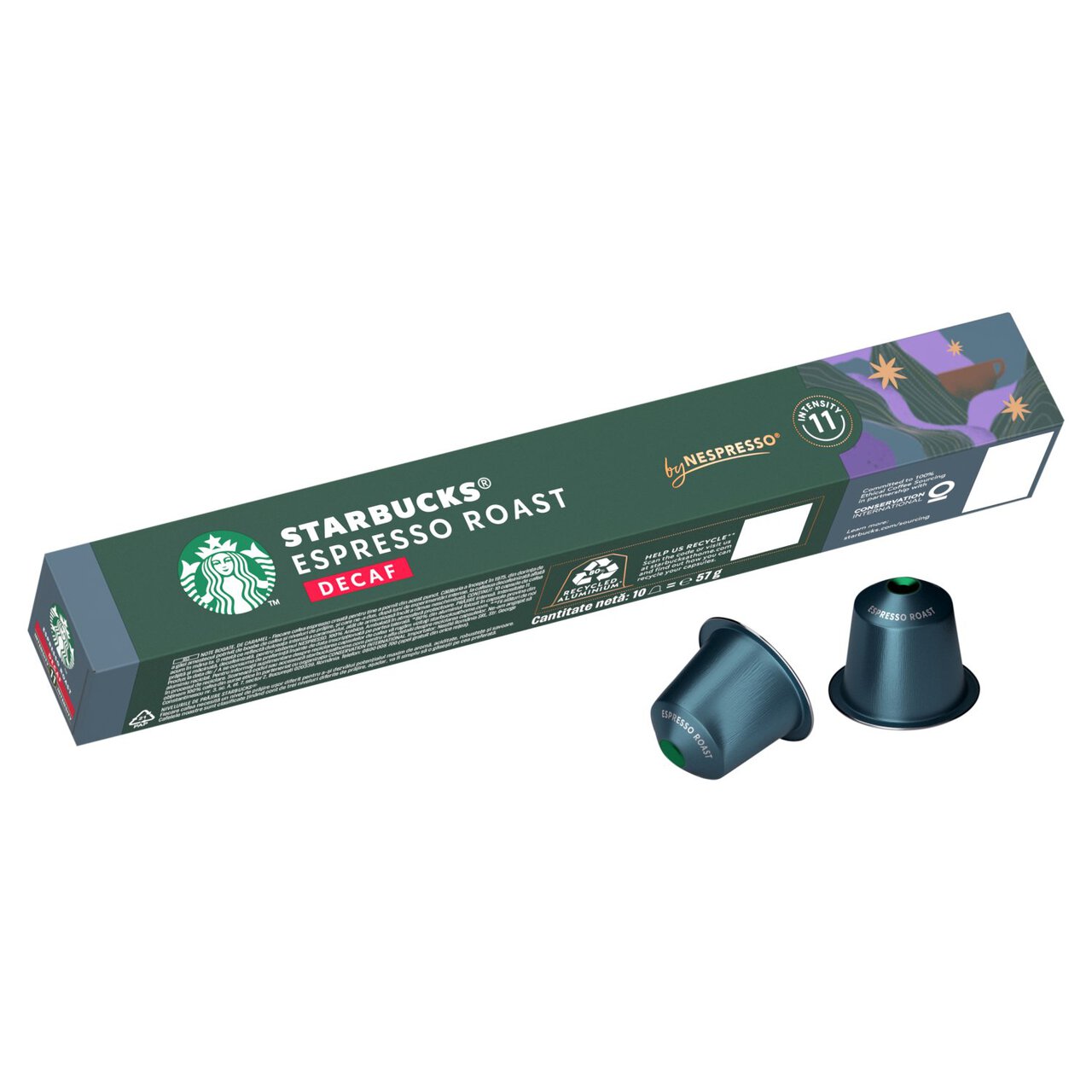Starbucks by Nespresso Decaf Espresso Roast Coffee Pods 10 per pack