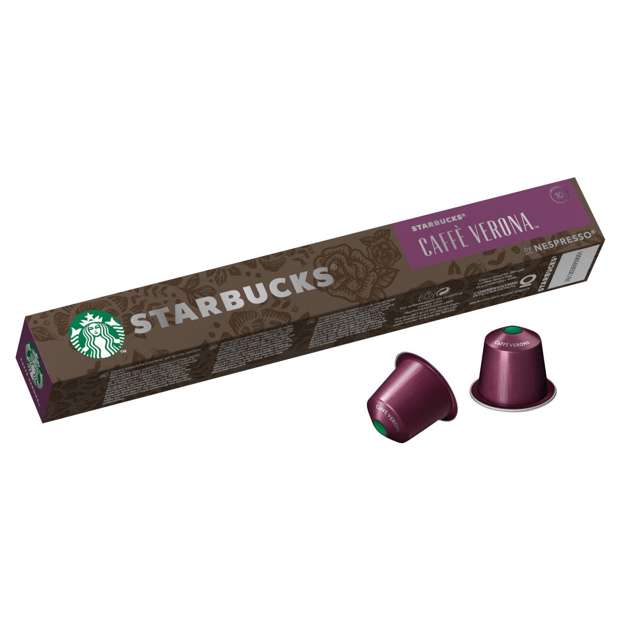 STARBUCKS by NESPRESSO CAFFE VERONA Espresso Coffee Pods 10 per pack