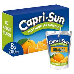 Capri Sun No Added Sugar Orange 8 x 200ml