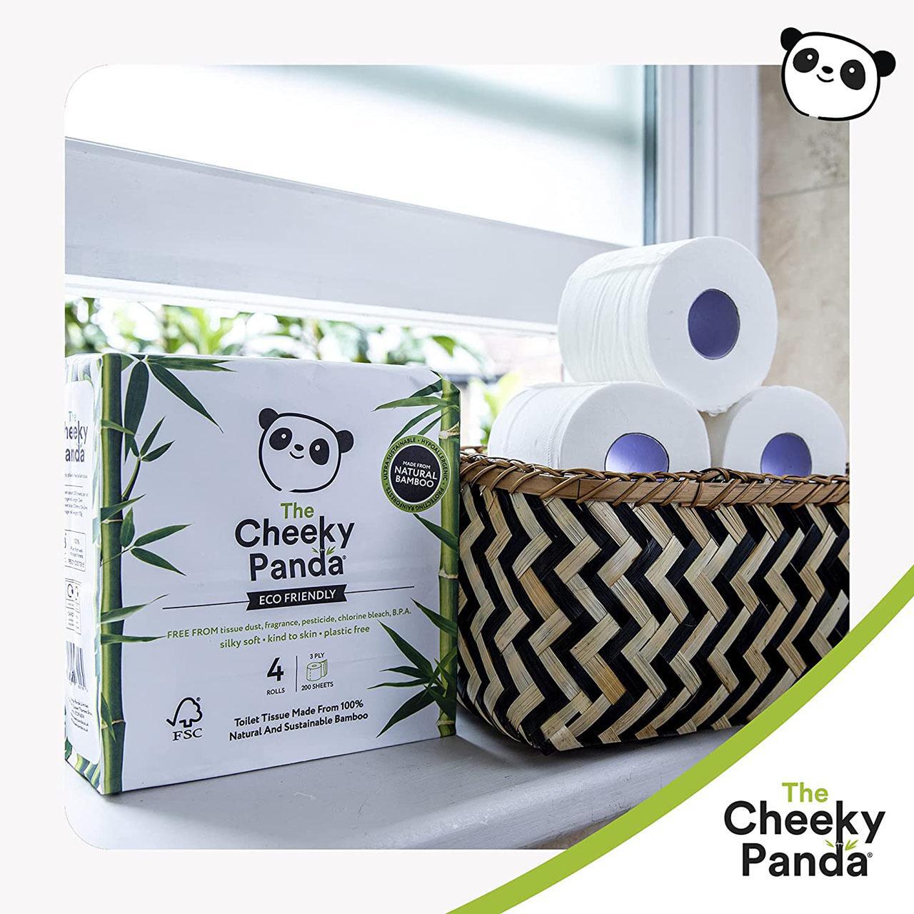 Cheeky Panda Natural Bamboo Toilet Tissue 4 per pack