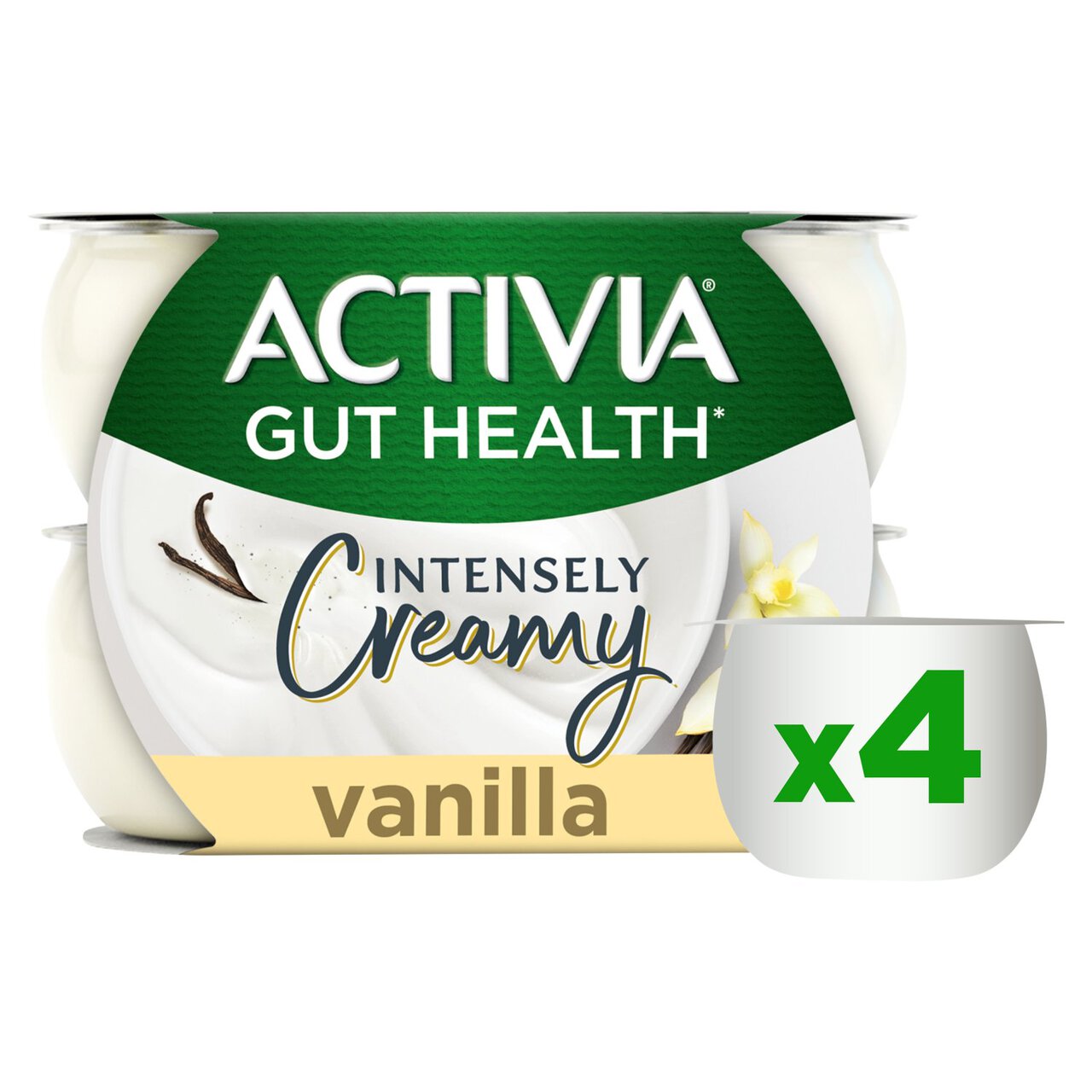 Activia Vanilla Intensely Creamy Yoghurt 4 x 110g