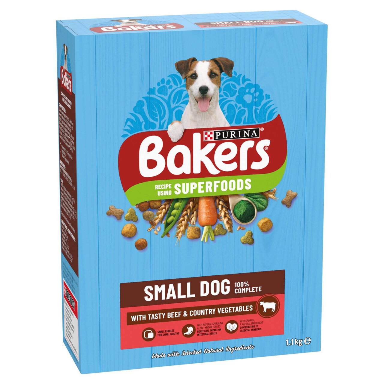 Bakers Small Dry Dog Food Beef and Veg 1.1kg