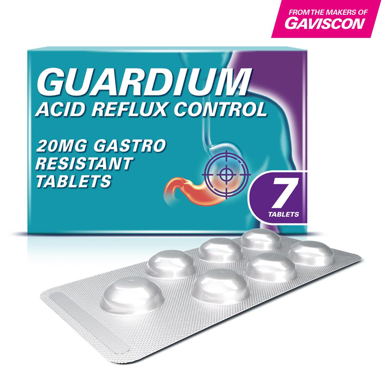 Guardium Acid Reflux Control Gastro Resistant Tablets 7 per pack